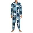 thumbnail image 4 of Kll Airplanes And Aviation Signs Sleepwear Mens Flannel Pajamas,Long Cotton Pj Set, 4 of 9