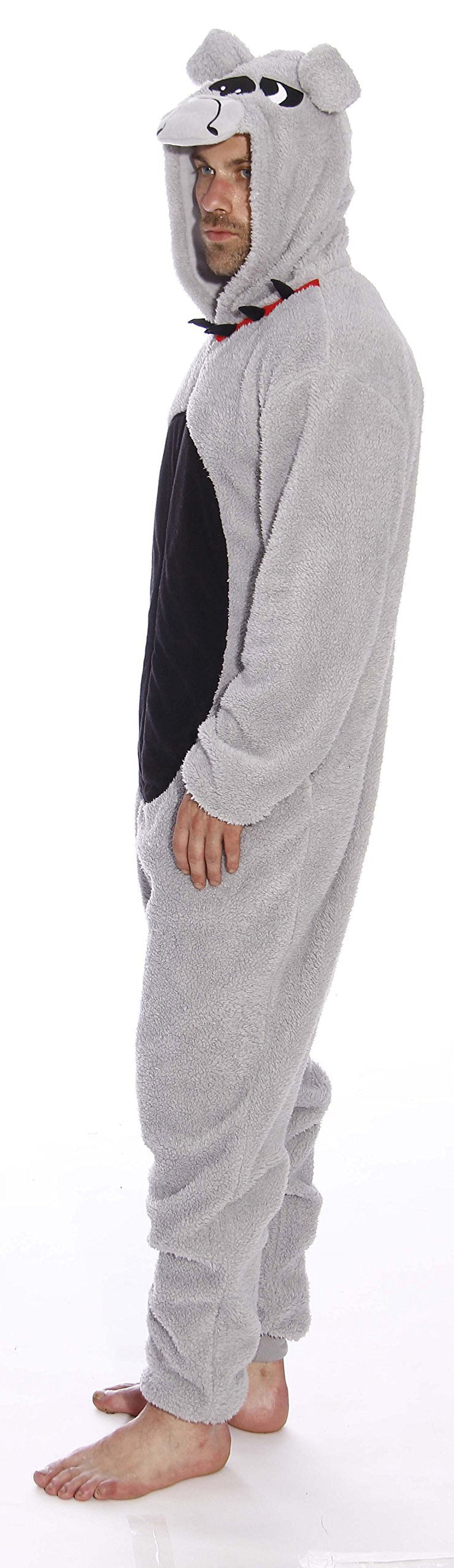 Just Love Bulldog Adult Onesie (Bull Dog, Small)