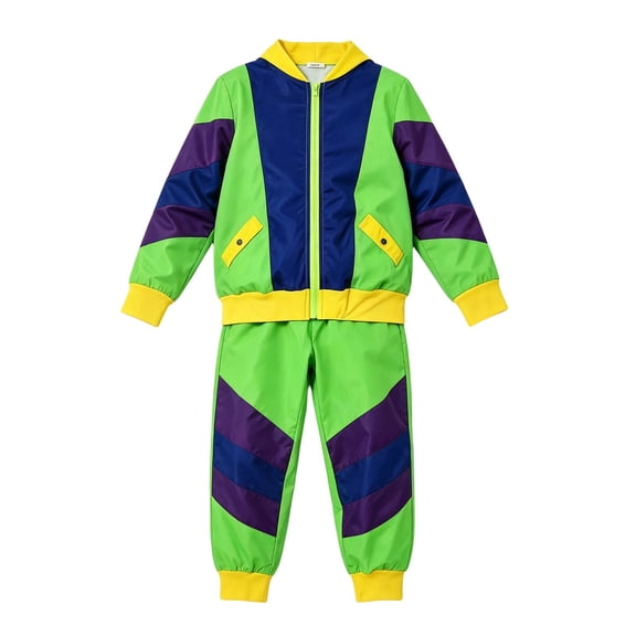 MEZZALL Child Girls And Boys Outfit Sets For Dance Hop And Style Activewear Tops Pants Kids Round Neck Adorable Short Sleeve Clothes Sets