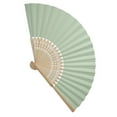 thumbnail image 3 of Folding Paper Fan, Various Colors Chinese Folding Bamboo Ribs Fan DIY Blank Paper Fan Wedding Shower Party Decor, 3 of 8