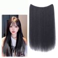thumbnail image 2 of Hair Extensions Real Human Hair Remy Wire In Hair Extensions Secret Fish Line Hair Piece With 2 Clips Long Straight 20 Inch, 2 of 9