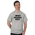 thumbnail image 4 of I Love My Awesome Wife Cute Husband Men's Graphic T Shirt Tees Brisco Brands X, 4 of 5