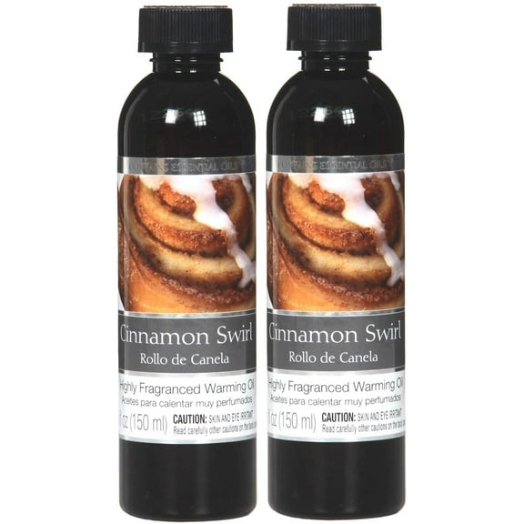 Hosley Set of 2, 5 oz. Cinnamon Swirl Highly Scented Warming Oils
