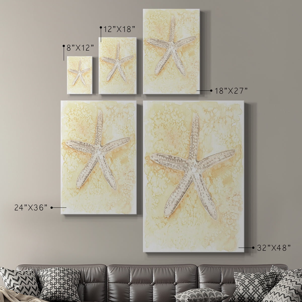 Salty Seashell I Premium Gallery Wrapped Canvas - Ready to Hang