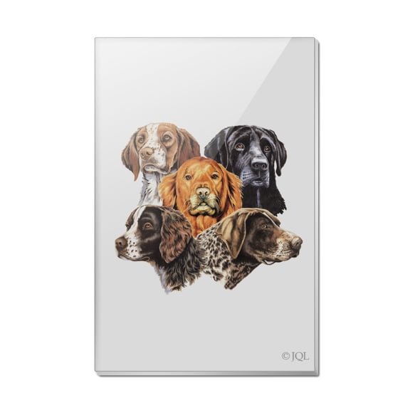 Hunting Breed Dogs Rectangle Acrylic Fridge Refrigerator Magnet