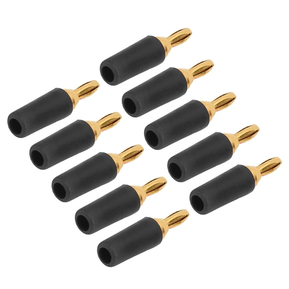 Conector tipo banana de latón, 10 piezas J.10007 Conector tipo banana industrial de latón de 2,5 mm Conector tipo banana chapado en oro Funcionamiento suave