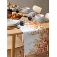 thumbnail image 3 of Hokiten Table Runners 72 Inches Long Dress Scarves, Orange Eucalyptus Leaves Farmhouse Kitchen/Dining Table Runner, Coffee Tablerunners, Spring Floral Summer Botanical 14x72 Inch, 3 of 7