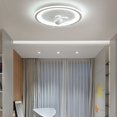 thumbnail image 2 of Modern Ceiling Fans With Lights And Remote Flush Mount 6-Speed Reversible Low Profile Ceiling Fan Light Fixture For Bedroom Living Room Kitchen 110V/220V 220V, 2 of 5