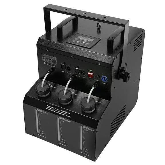 900W Bubble Fog Machine with LED Lights, DMX & Remote Control, 1L Dual Tank, Colorful Effects for Parties, Weddings, and DJ Events