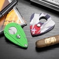 thumbnail image 2 of Cigar Cutter Stainless Steel Blade Sharp, Smooth and Durable Portable Water Drop Cigar Cutter CE-25D5,SKU00113-松绿色, 2 of 8