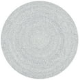 thumbnail image 2 of SAFAVIEH Braided Geraldine Checkered Polyester Reversible Area Rug, Gray/Ivory, 6' x 6' Round, 2 of 7