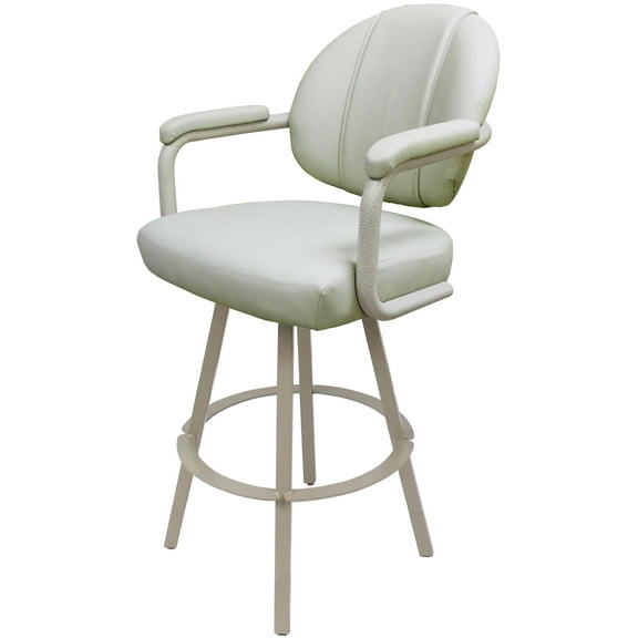 Swivel Metal Counter Stool 26" - M-70 WB - Ocean Beige Vinyl - Beige