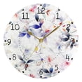 thumbnail image 5 of Dreamy Colorful Flower Pattern Round Wall Clock Silent Analog Battery Operated Black Pointer Home Decor 9.84" Diameter, 5 of 11