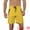Yellow, variant on Unique Bargains Men's Solid Color Elastic Waistband Lightweight Swimwear Shorts 34 Yellow