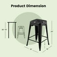 thumbnail image 2 of Gymax 24'' Set of 4 Tolix Style Barstool Counter Height Metal Bar Stool Stackable Chair Black, 2 of 10