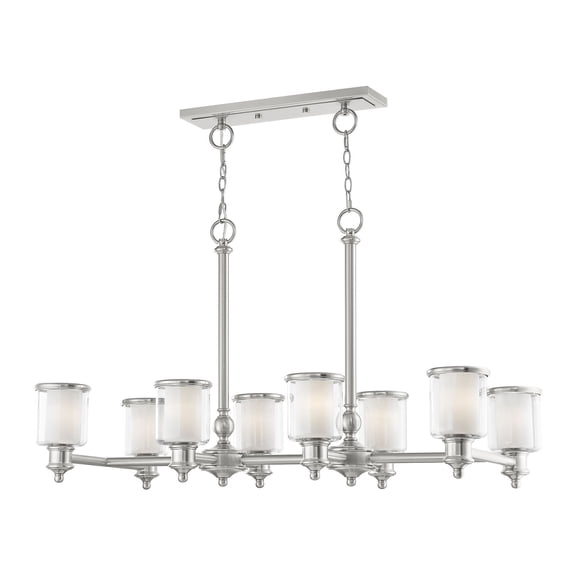 Livex Lighting - Middlebush - 8 Light Linear Chandelier in Traditional Style -