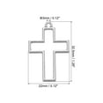 thumbnail image 2 of Uxcell Cross Shape Alloy Open Back Bezel Pendants DIY Hollow Resin Frame, Silver Tone 20 Pack, 2 of 5