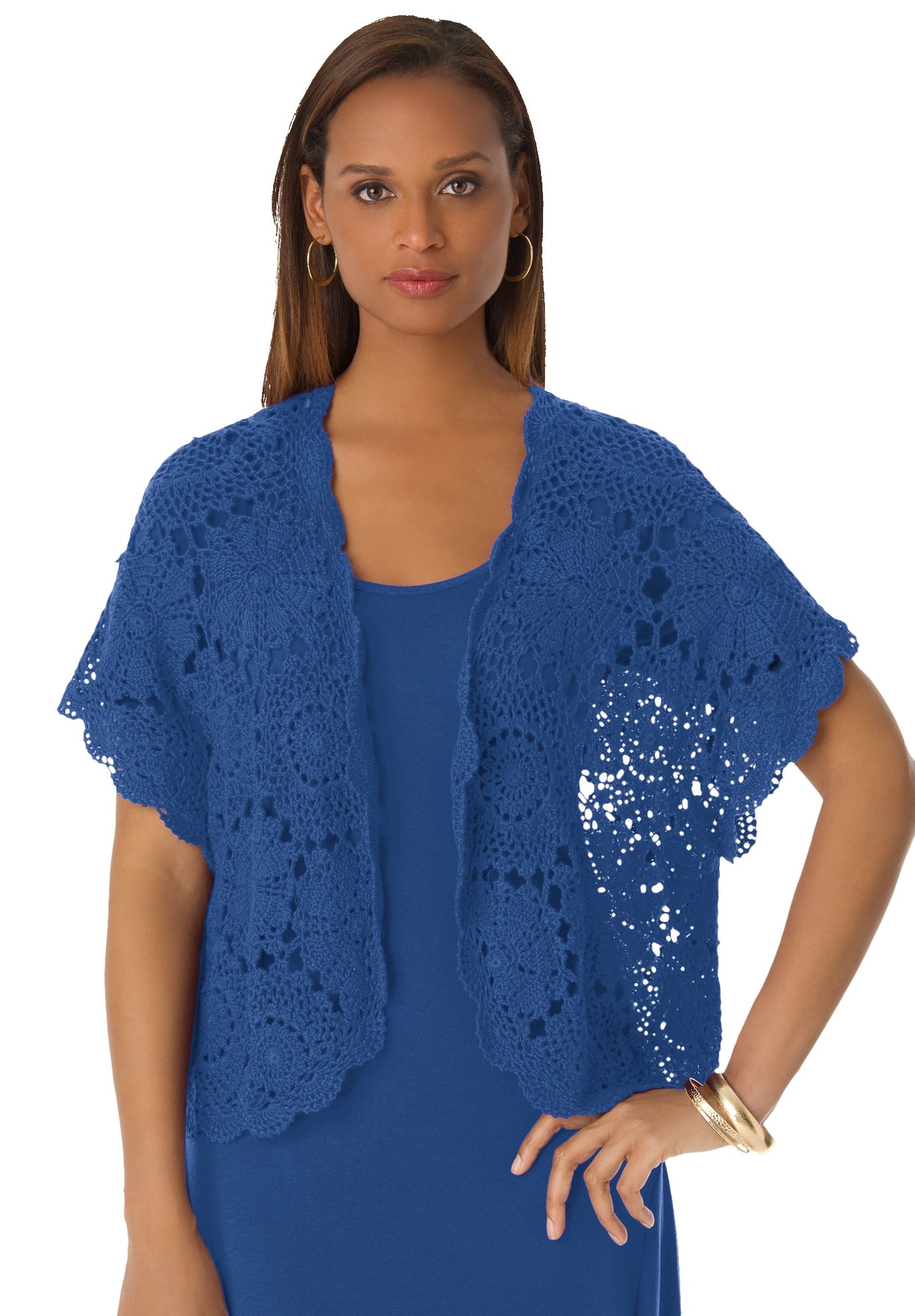 Plus Size Crochet Shrug - Walmart 