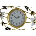 thumbnail image 3 of 39" Metal Gold and White Butterfly and Flower Wall Clock, 3 of 7