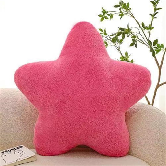 Goowood Star Pillow Decorative Star Shaped Throw Pillows Cute Star Plush Pillow for Kids Room Bed Decor Rose Red 30cm 11.8 Inch