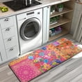 thumbnail image 3 of Bright Pioneer Flower Patchwork Kitchen Rug Mat,Kitchen Runner Rugs Non Skid Washable,Decorative Kitchen Floor Mats for Kitchen,Sink,Laundry,17"x47.2", 3 of 7
