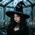 thumbnail image 2 of LILIYA Halloween Hat for Women Adult Butterfly Mesh Hat Large Ruched Hats Party Cos Pointed Cap, 2 of 4