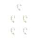 thumbnail image 1 of Aretes de clip Sonducket Elegantes aretes de plata y Oro para mujer, 1 of 6