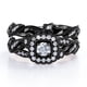 thumbnail image 3 of JeenMata Anillo de Filigrana de Diamantes Eduardianos con Diamantes Redondos Estilo Art Déco, Anillo de Bodas Engastado en Oro Negro de 10 K, 3 of 6