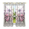 thumbnail image 2 of Dragonflies and Flowers Blackout Curtains Thermal Insulation 63 inch Grommet for Bedroom Living Room Bathroom Kitchen Windows 2 Pack, 2 of 6