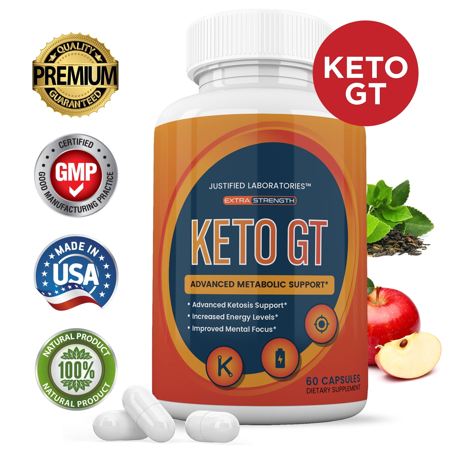 Keto Gt Advanced Ketogenic Pills Supplement Includes Gobhb Exogenous Ketones Premium Ketosis Support For Men Women 60 Capsules Walmart Com Walmart Com