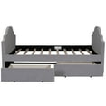 thumbnail image 5 of Sofa Bed Upholstered Daybed Twin size, Gray - Can Be Used for Bedroom Leisure Home( with Storage Drawers/with Trundle ), 5 of 8