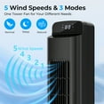 thumbnail image 3 of WAA 36-Inch Tower Fan with Remote, 3-Speed, Oscillating, Timer, LED Display, 3 of 6