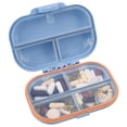 thumbnail image 1 of Organizador de pastillas de viaje, pequeño, con 7 compartimentos de rejilla, pastillero de gran capacidad, estuche portátil para medicamentos, diario, semanal, 1 of 5