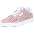 thumbnail image 6 of Guess Ritzi Women's Lace Up Leather Trainers With Perforated Stars In Nude Size 5.5, 6 of 6