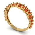 thumbnail image 2 of 0.98 ctw Wedding Band for Women - 18K Yellow Gold Simulated Red Diamond Stackable Eternity Ring, 2 of 6