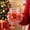 A, variant on Christmas Double Wall Glass Cup with Sealed Sequins, Festive Printed Egg-Shaped Tumbler for Coffee, Ade, Holiday Party Drinkware and Gift