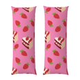 thumbnail image 1 of Saiise Housse de Coussin Imprimé Gâteau à la Fraise - Microfibre Super Douce 20x54 Housse de Coussin pour le Corps - Fermeture Enveloppe, Résistant aux Plis et aux Taches, 1 of 7