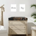 thumbnail image 2 of Sweet Jojo Designs Boho Floral Wildflower Black and Orange Girl Changing Pad Cover, 2 of 6