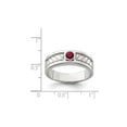 thumbnail image 2 of Gem & Harmony Mens 2.00 Carat (Ctw) Ruby Ring Band in Sterling Silver for Men, 2 of 5