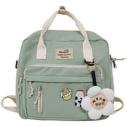 Cute Backpack Kawaii School Supplies Laptop Bookbag, Back to School and Off to College Accessories (Green)