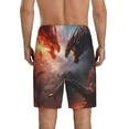 thumbnail image 2 of Balery Fire Sky Dragon Men's Cotton Knit Pajama Shorts Waistband & Pockets,Short Pajama Pants-XX-Large, 2 of 8
