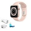 Apple Watch Series 6 (GPS, 44mm, Pink Sand Sport Band) - Kit with USB Adapter (New-Open Box)