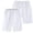 #01-White, variant on Boys Stretch Pull On Chino Shorts Kids School Uniform Youth Shorts, Khaki, 17-18 Years
