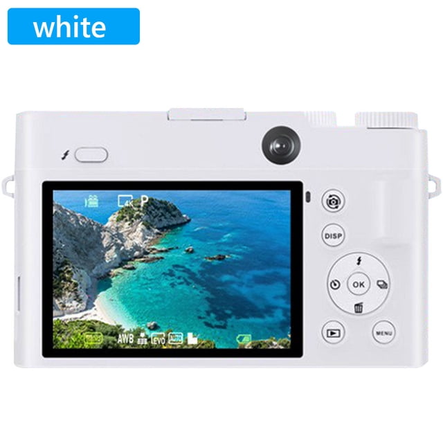 Cámara Vídeo Vlogging Cámaras Doble Lente 4K 64MP para Fotografía Y
