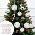 thumbnail image 1 of MTBLYS Bolas de adorno navideño|Decoraciones colgantes de espuma con lentejuelas y diseños de caramelos y muñecos de nieve para decorar árboles|coronas|escaparates, 1 of 7