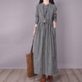 thumbnail image 6 of Summer Dresses for Women Casual Maxi Dress Short Sleeve Shirt Dress Swing A Line Tunic Dress with Pockets Gray XL, 6 of 7