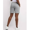 thumbnail image 4 of Hanes Women's Jersey Pocket Shorts, 7" Light Steel L, 4 of 6