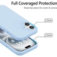 thumbnail image 2 of iPhone 16 Case, iPhone 16 Phone Case Liquid Silicone Gel Rubber Slim Phone Case Soft Anti-Scratch Durable Microfiber Lining Full Body Shockproof Protective Cover iPhone 16 6.1", Light Blue, 2 of 12
