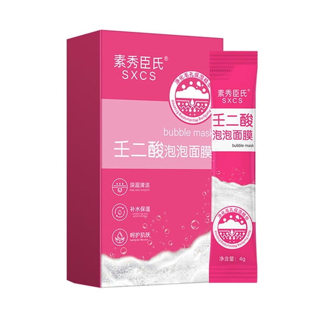 EZLIFE Mascarilla limpiadora de burbujas Película de barro de limpieza profunda Ilumina el tono de la piel$ H0T4