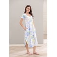thumbnail image 7 of Richie House Nightgowns Women Plus Size V Neck Loungewear Short Sleeve Sleepwear S-XXL RHW2895, 7 of 7